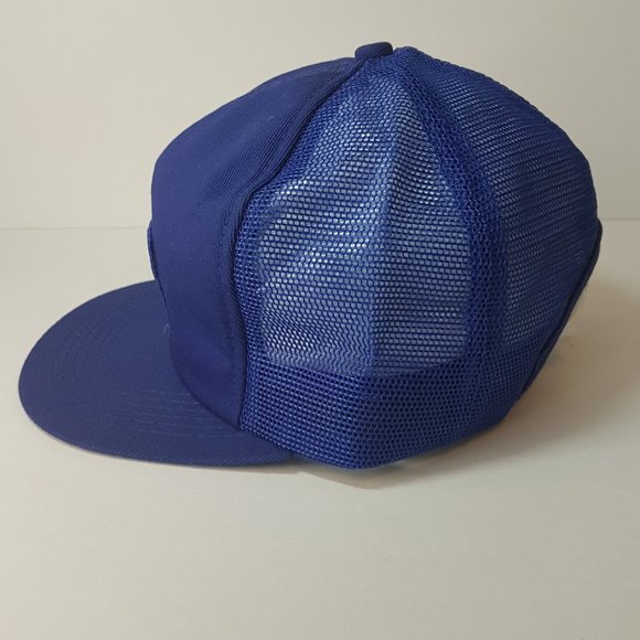 Vintage 80s BAADER Hat Snapback Trucker Hat Classic Cap Blue - Picture 6 of 15